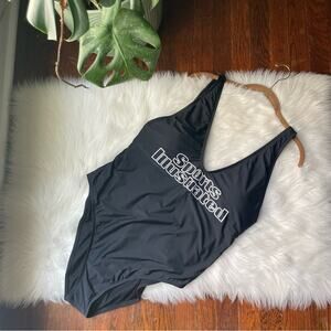 Sports Illustrated Black Low Back Plus Size Swimsuit One Piece NWT